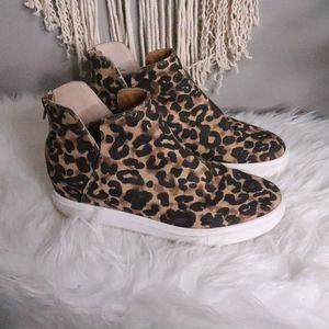 Steve Madden | Platform Canvas Leopard Sneakers 9
